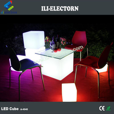Verlicht LED Cube kruk cube stoel