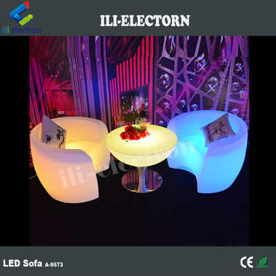 Commerciële PE Plastic LED Glow Meubels, Verlicht LED Lounge Sofa
