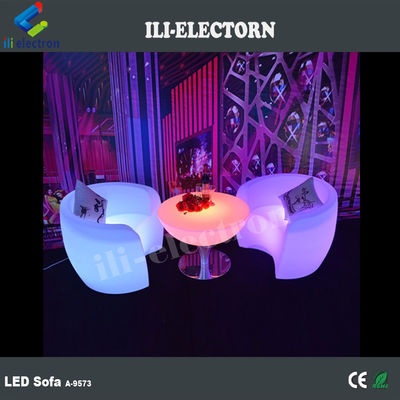 Commerciële PE Plastic LED Glow Meubels, Verlicht LED Lounge Sofa
