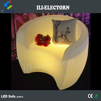 Commerciële PE Plastic LED Glow Meubels, Verlicht LED Lounge Sofa