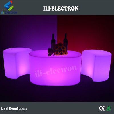 Commerciële LED gloeiende meubels stoel PE plastic materiaal voor bar