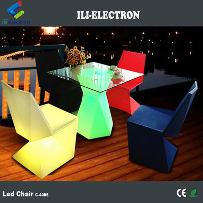 Kleuren aangepaste plastic led verlichting stoelen