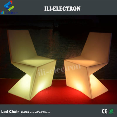 Kleuren aangepaste plastic led verlichting stoelen