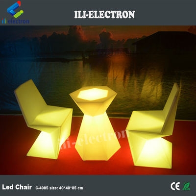 Kleuren aangepaste plastic led verlichting stoelen