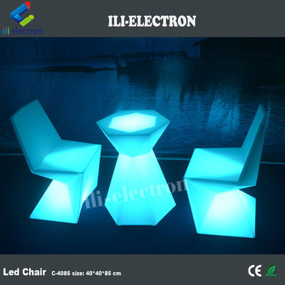 Kleuren aangepaste plastic led verlichting stoelen