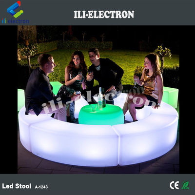 Commerciële gebogen LED bar meubel kruk voor buitentuin