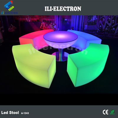 Commerciële gebogen LED bar meubel kruk voor buitentuin