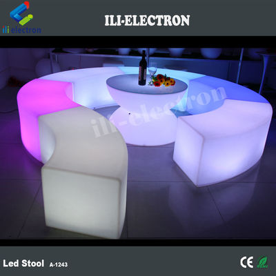 Commerciële gebogen LED bar meubel kruk voor buitentuin