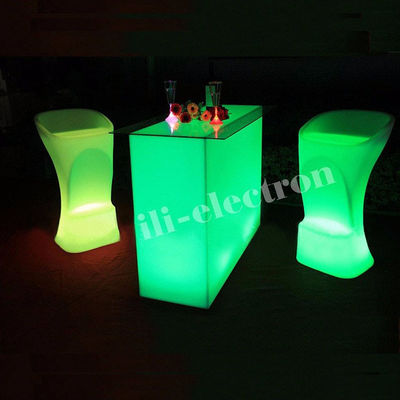 Rechthoekige verlichte bartafel waterdicht voor buitentuin
