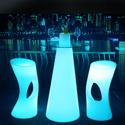 Taper vorm plastic led tafel gloeiende cocktail tafel