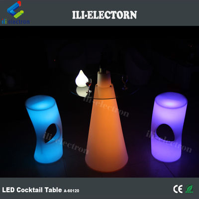 Taper vorm plastic led tafel gloeiende cocktail tafel