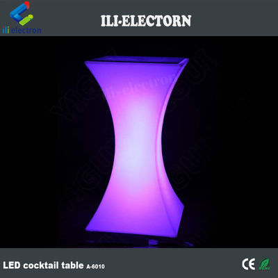Moderne design Vierkante set hoge bar cocktail witte PE plastic led licht bar tafel