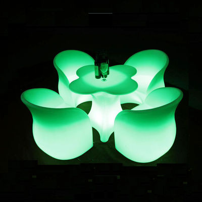 Bloemvormige LED gloeiende meubels Koffietafel voor commerciële