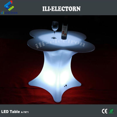 Bloemvormige LED gloeiende meubels Koffietafel voor commerciële