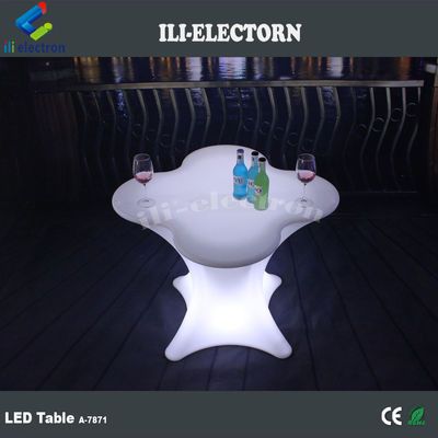 Bloemvormige LED gloeiende meubels Koffietafel voor commerciële