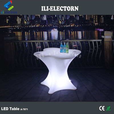 Bloemvormige LED gloeiende meubels Koffietafel voor commerciële
