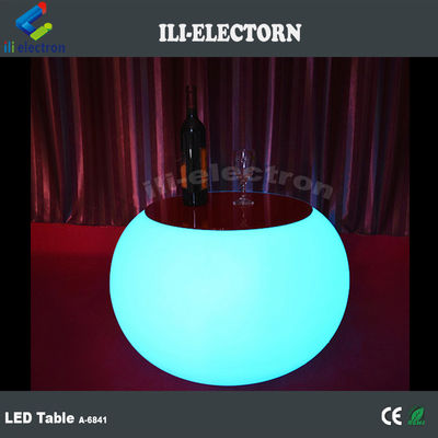 Oplaadbaar plastic Verlicht geleid ronde salontafel