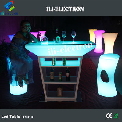 Plastic LED gloeiende meubels, gloeiende bar tafel voor evenement feest lounge