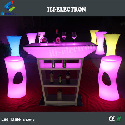 Plastic LED gloeiende meubels, gloeiende bar tafel voor evenement feest lounge
