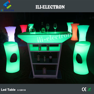 Plastic LED gloeiende meubels, gloeiende bar tafel voor evenement feest lounge