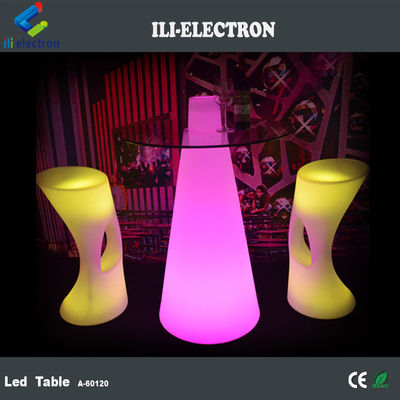 RGB kleurverandering LED bar tafel, moderne gloeiende cocktail tafel