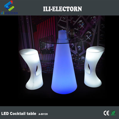 RGB kleurverandering LED bar tafel, moderne gloeiende cocktail tafel