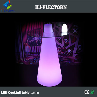 RGB kleurverandering LED bar tafel, moderne gloeiende cocktail tafel