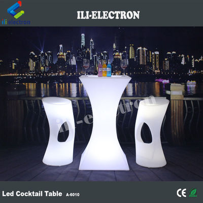Outdoor oplaadbare LED-meubilair Glaskoffietafel