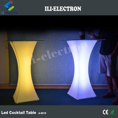 Outdoor oplaadbare LED-meubilair Glaskoffietafel