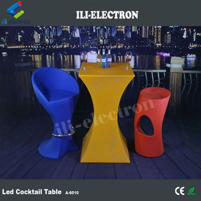 Outdoor oplaadbare LED-meubilair Glaskoffietafel
