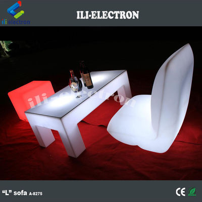 luxe plastic led L-vorm bank stoel