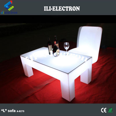 luxe plastic led L-vorm bank stoel