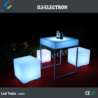 Draagbare vierkant geleide lichtende tafel van kunststof met metalen plank