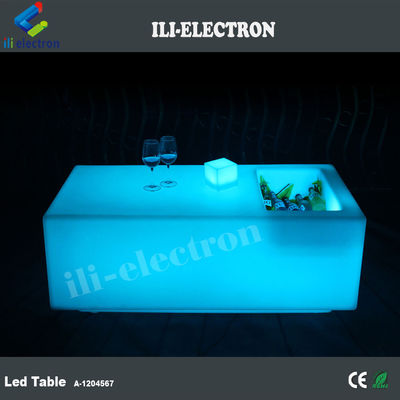 Unieke draadloze bartafel van PE-plastic led met ijsemmer/koeltenk
