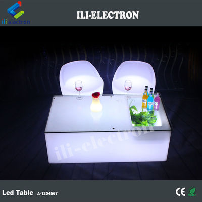 Unieke draadloze bartafel van PE-plastic led met ijsemmer/koeltenk