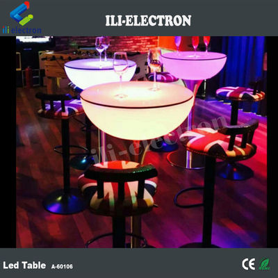 Warm verkoop fabriek direct aanbod rotationeel gieten kunststof LED bar tafel met roestvrij staal