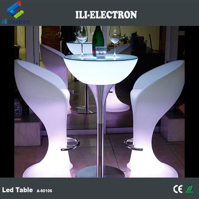 Warm verkoop fabriek direct aanbod rotationeel gieten kunststof LED bar tafel met roestvrij staal