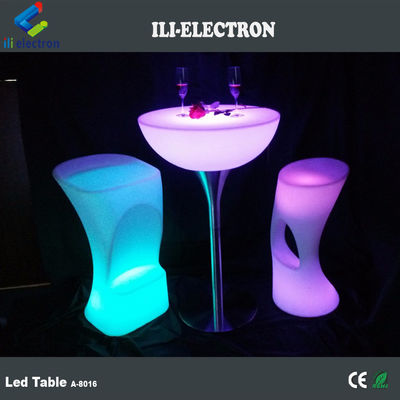 Commerciële LED licht cocktail tafel, verlichte bar tafel draadloos voor het feest