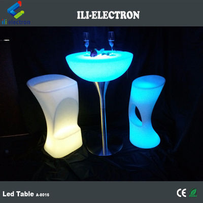 Commerciële LED licht cocktail tafel, verlichte bar tafel draadloos voor het feest