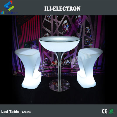 Commerciële LED licht cocktail tafel, verlichte bar tafel draadloos voor het feest