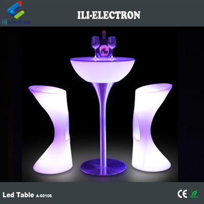 Commerciële LED licht cocktail tafel, verlichte bar tafel draadloos voor het feest