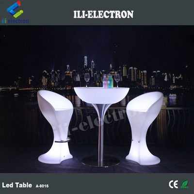 Commerciële LED licht cocktail tafel, verlichte bar tafel draadloos voor het feest
