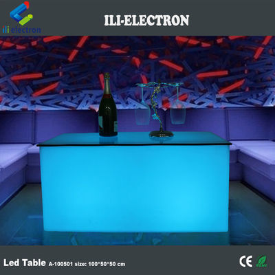 PE Plastic LED Rectangle Cube Light Bar Tafel Kleur veranderen met afstandsbediening voor club