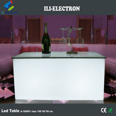 PE Plastic LED Rectangle Cube Light Bar Tafel Kleur veranderen met afstandsbediening voor club