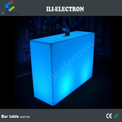 Commerciële lichtgevende LED bar counter, rechthoekige LED gloeiende tafel waterdicht