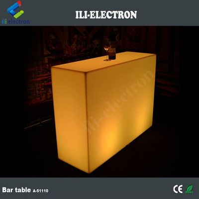 Commerciële lichtgevende LED bar counter, rechthoekige LED gloeiende tafel waterdicht