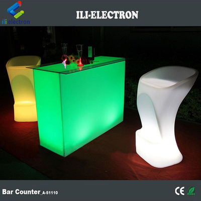 Commerciële lichtgevende LED bar counter, rechthoekige LED gloeiende tafel waterdicht