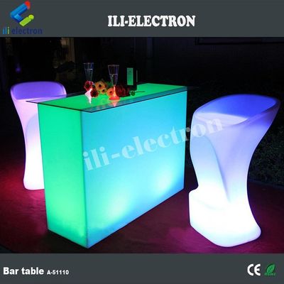 Commerciële lichtgevende LED bar counter, rechthoekige LED gloeiende tafel waterdicht