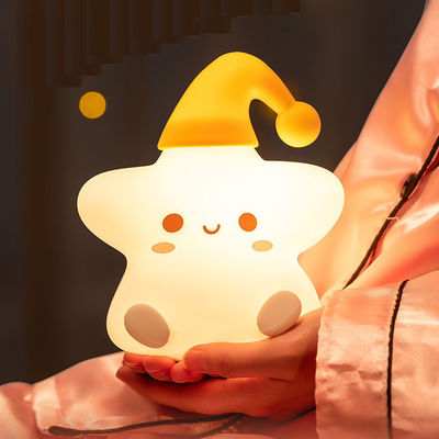 Creatief geschenk sterren siliconen pat lamp slaapkamer bed led kleine nacht licht schattig kinderen verjaardagsgeschenk