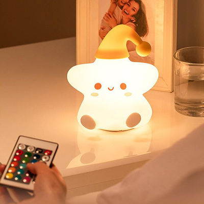 Creatief geschenk sterren siliconen pat lamp slaapkamer bed led kleine nacht licht schattig kinderen verjaardagsgeschenk